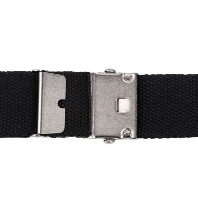 Ремень на пояс Canvas из ткани с металлической пряжкой, черный-3