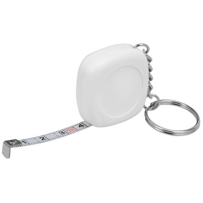 Брелок-рулетка 1м Block, белый-1