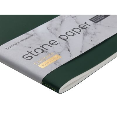 Тетрадь с каменной бумагой А5 Carrara 40 л., линейка, зеленый-4