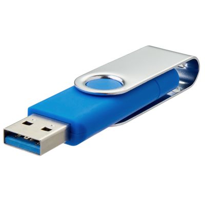 USB3.0/USB Type-C флешка на 16 Гб Квебек C, синий-4