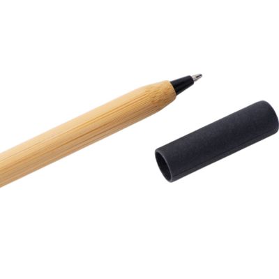 Вечный карандаш и ручка из бамбука Black bamboo, натуральный и черный-4