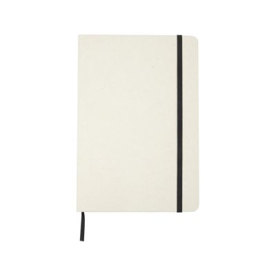 Bass блокнот формата А5 из переработанных материалов, с линованными страницами - сплошной черный-1