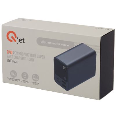 Внешний аккумулятор для ноутбуков EpIQ, 100 Вт, 30000 mAh, темно-серый-14