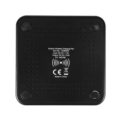 Устройство для беспроводной зарядки Solstice, серый/черный-4