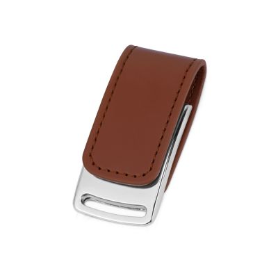 Флеш-карта USB 2.0 16 Gb с магнитным замком Vigo, светло-коричневый/серебристый-0