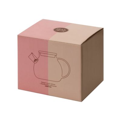 Стеклянный заварочный чайник Sencha с бамбуковой крышкой-6