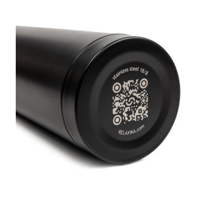 Термос Relaxika 101 (1 литр), черный (без лого)-9