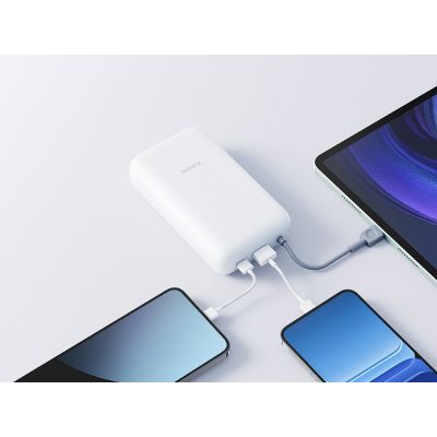 Внешний аккумулятор с встроенным кабелем Xiaomi Power Bank 20000mAh (Integrated Cable) GL Light Gray-7