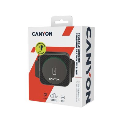 Беспроводное зарядное устройство 3 в 1 Canyon WS-305 (cns-wcs305), 15 Вт-8