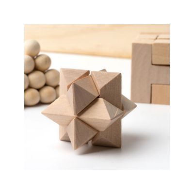 Набор головоломок Камушки из натурального дерева-2