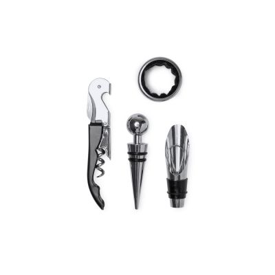 Винный набор MALBEC с аксессуарами из нержавеющей стали, серебристый-2