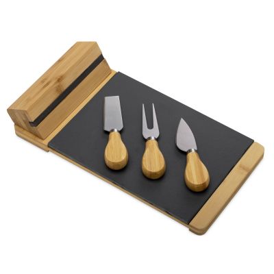 Набор для сыра из сланцевой доски и ножей Bamboo collection Taleggio-0