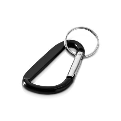 Карабин с брелоком, черный-0