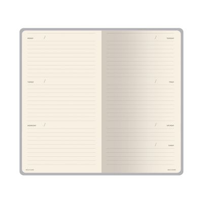 Еженедельник недатированный А6 Total beige с нашивкой, бежевый-5