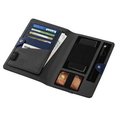 Органайзер с функцией беспроводной зарядки Manner, 5000 mah, темно-синий-5