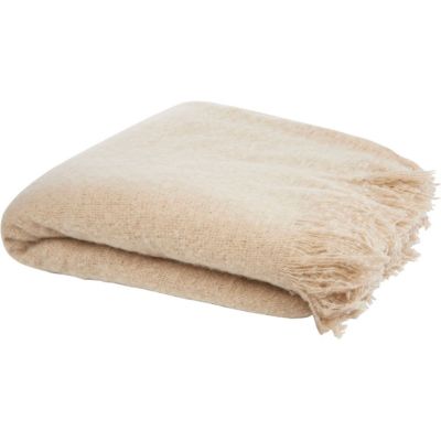 Мохеровый плед из вторичного ПЭТ Ivy, бежевый-2