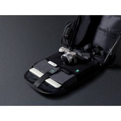 Водостойкий антикражный рюкзак Hipack для ноутбука 15.6, черный-16