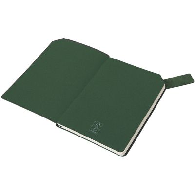Блокнот А5 в гибкой обложке Chaplin, зеленый-5