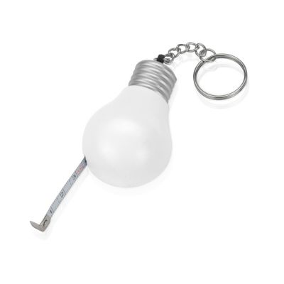Брелок-рулетка для ключей Лампочка, белый/серебристый-1