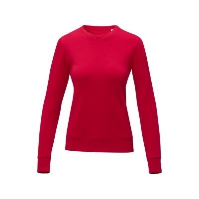 Женский свитер Zenon с круглым вырезом, красный-1