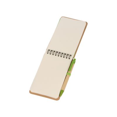 Набор канцелярский с блокнотом и ручкой Masai, 70 л. нелинованных, зеленое яблоко-2