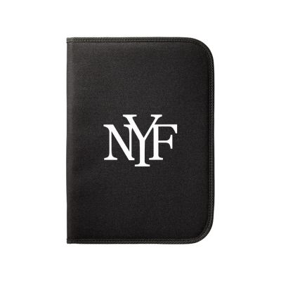 Папка А4 Berkeley на молнии с блокнотом, черный-5