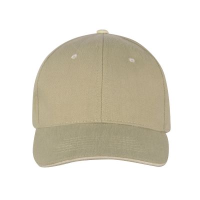 Бейсболка New Castle F 6-ти панельная, оливковый/натуральный-1