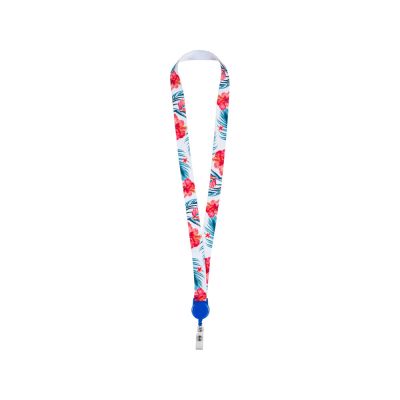 Ланъярд 2 см с ретрактором, синий-1