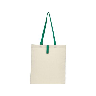 Складная эко-сумка Nevada из хлопка плотностью 100 г/м2, зеленый-1