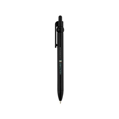 Fidget шариковая ручка из переработанной пластмассы - сплошной черный-4