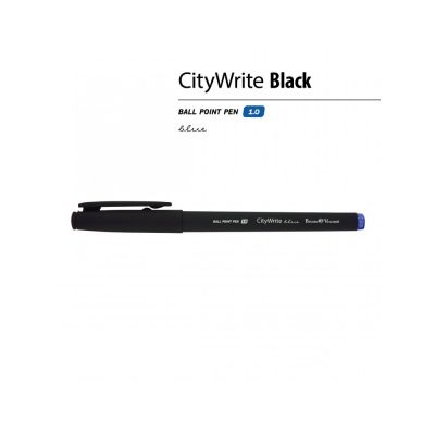 Ручка CityWrite.BLACK шариковая, черный пластиковый корпус, 1.0 мм, синяя-1