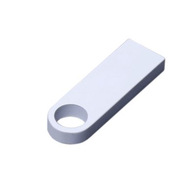 USB 2.0-флешка на 128 Гб с мини чипом и круглым отверстием, белый-0