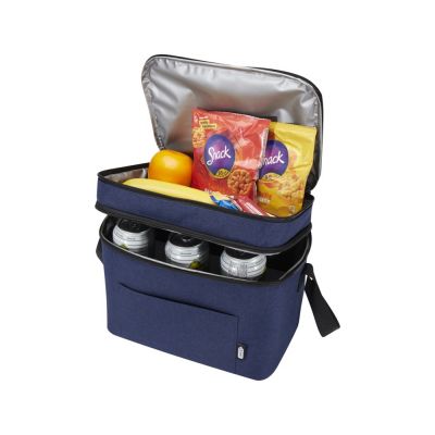 Tundra сумка-холодильник из переработанного РЕТ-пластика, сертиф. согласно GRS - Heather navy-3