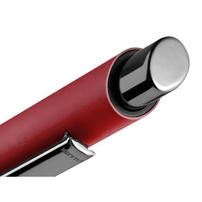 Металлическая шариковая ручка soft touch Ellipse gum, красный-2