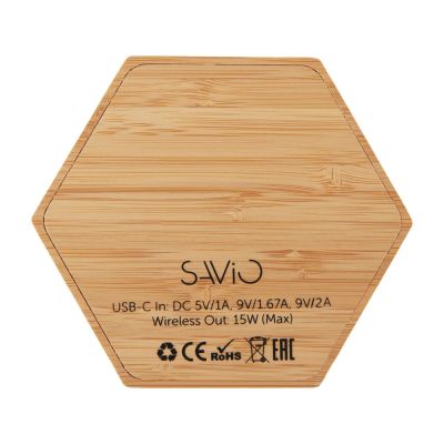 Беспроводное зарядное устройство Gex, 15 Вт, бамбук-4