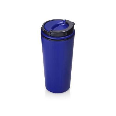 Стакан-тамблер Moment с кофейной крышкой, 350 мл, синий-0