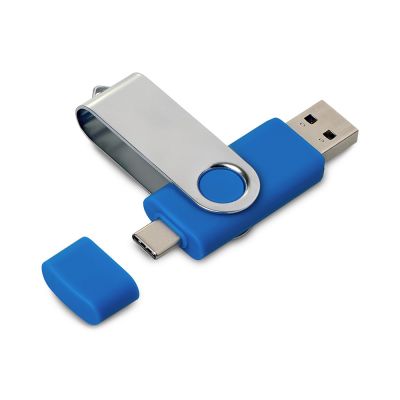 USB3.0/USB Type-C флешка на 16 Гб Квебек C, синий-0