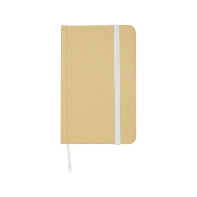 Reed блокнот формата А6 из переработанного материала в твердой обложке с простыми страницами - Белый-1