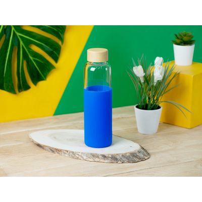 Бутылка для воды стеклянная Refine, в чехле, 550 мл, темно-синий-5