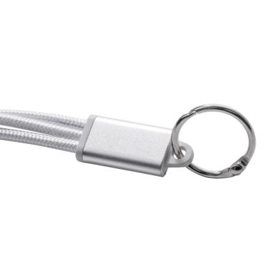 Кабель для зарядки Tres с брелоком, серый-3