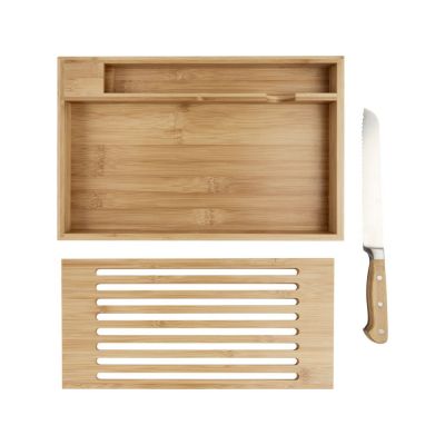 Бамбуковая разделочная доска с ножом Pao-3