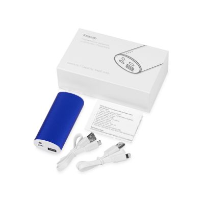 Портативное зарядное устройство Квазар, 4400 mAh, синий-4