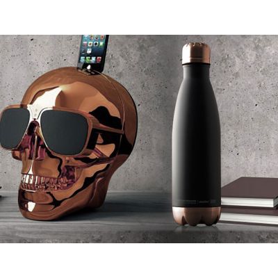 Термобутылка CENTRAL PARK, черный/медный-1