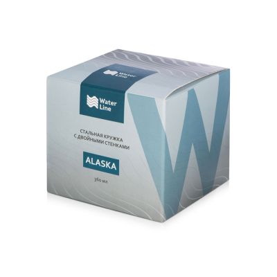 Кружка стальная Alaska с крышкой слайдером, powder coating, синий-7