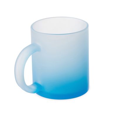Стеклянная матовая кружка Омбре с градиентом для сублимации, синий-1