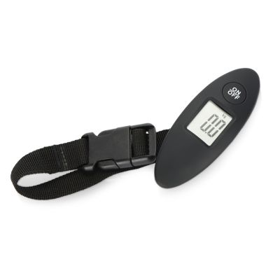 Багажные весы с покрытием soft touch Gravity, черный-0