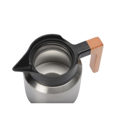 Кофепот с деревянной ручкой, 850 мл, серебристый-6