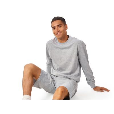 Свитшот Warsaw 220гр, унисекс, серый меланж-3