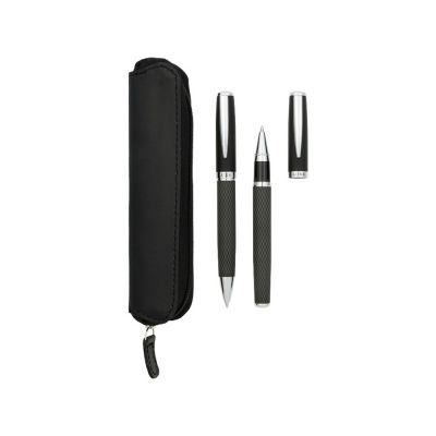 Подарочный набор ручек Carbon, черный-3