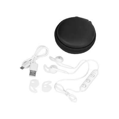 Беспроводные наушники Get Up с чехлом, белый-1